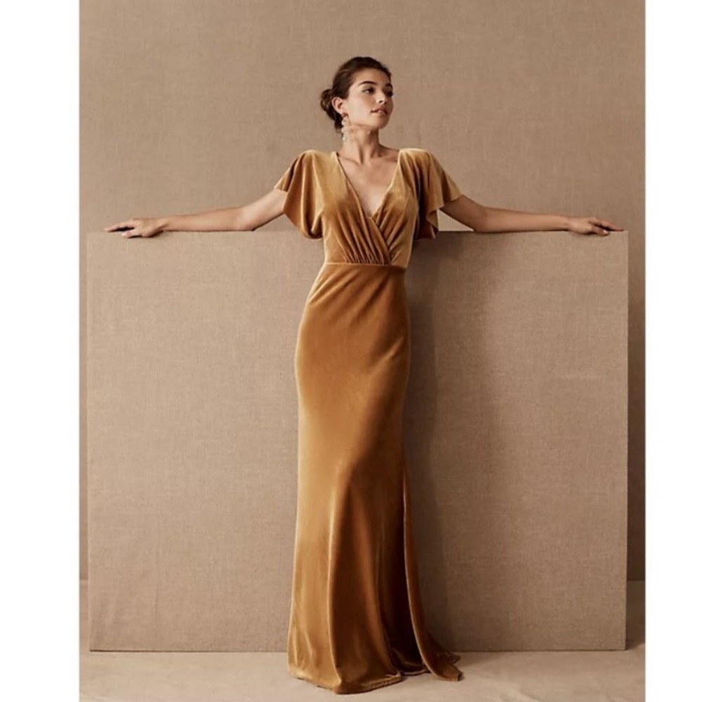 NWOT Jenny Yoo Marigold Ellis Velvet Dress